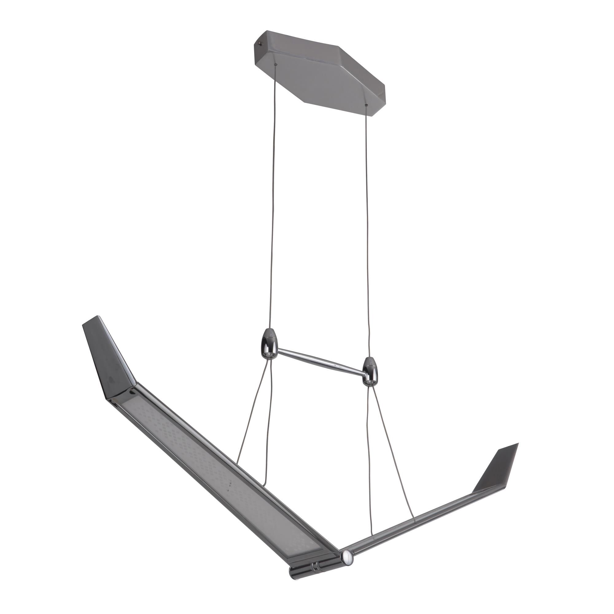 Shown in Chrome finish and Acrylic glass